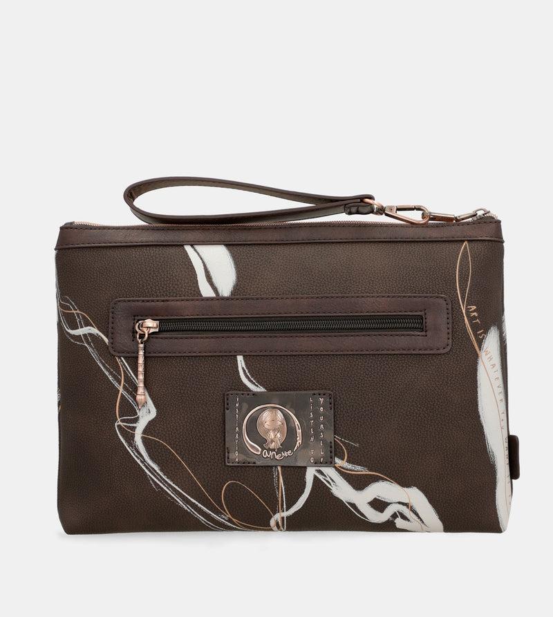 Anekke Nature Shodō Brown Clutch Bag