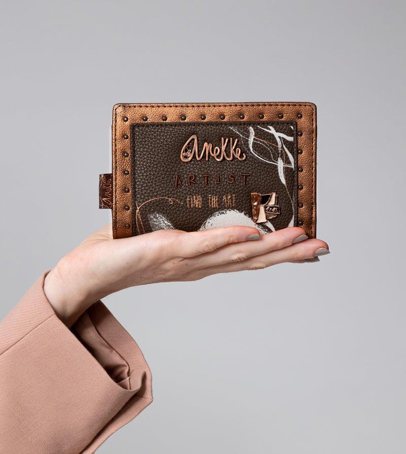 Anekke Nature Shodō Brown Flexible RFID Wallet