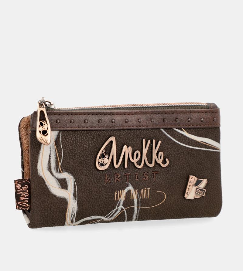 Anekke Nature Shodō Brown RFID Flexi Wallet Brown