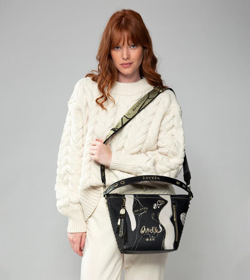 Anekke Nature Shodō Medium Black Handbag