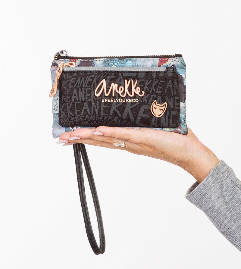 Anekke Nature Woods Wallet Purse With Hand Strap