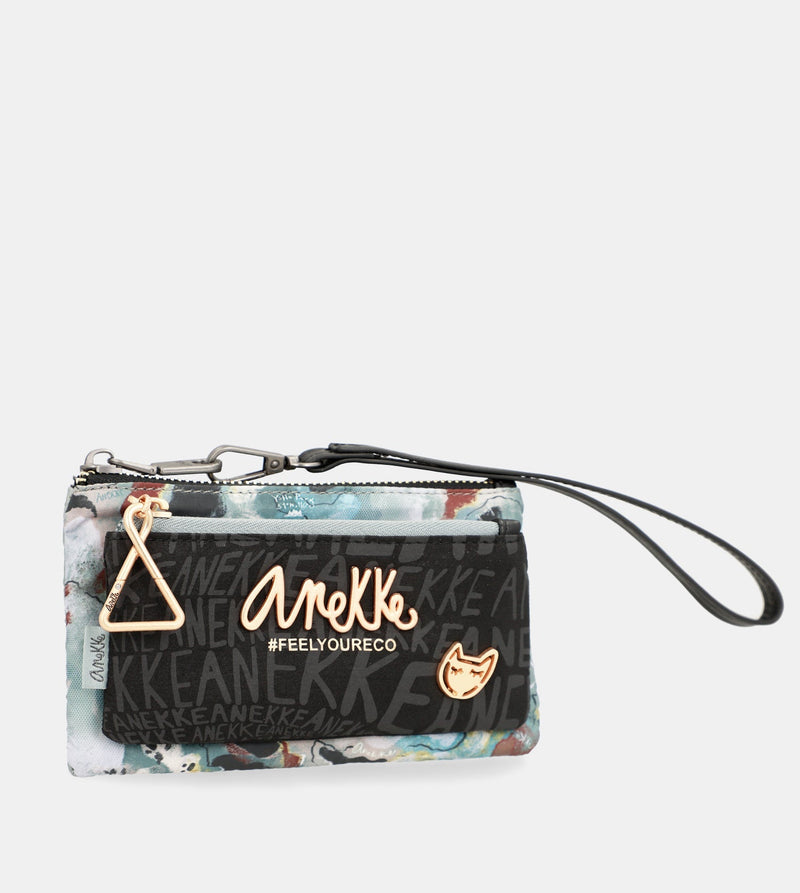 Anekke Nature Woods wallet purse with hand strap