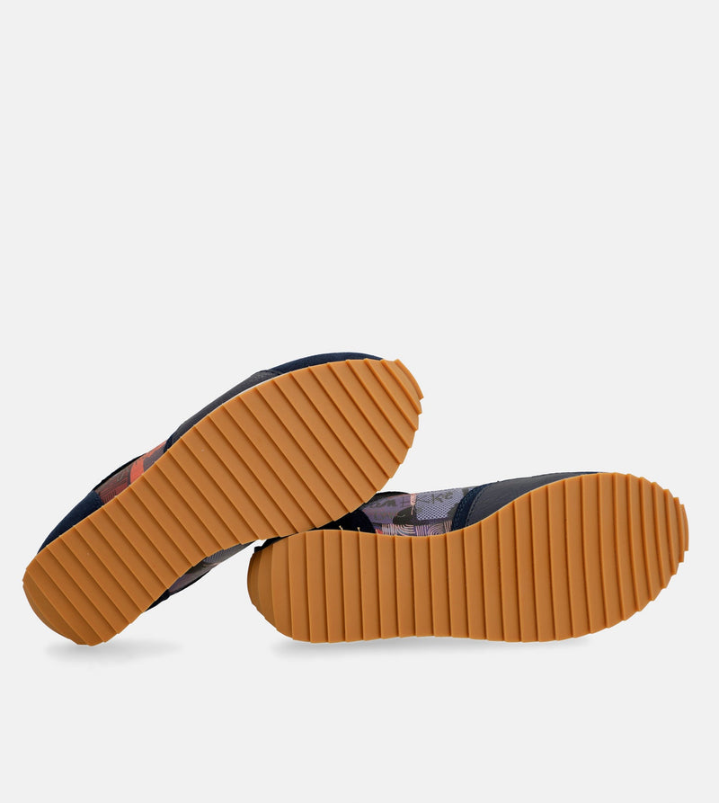 Anekke Navy Blue Palette Patterned Sports Sneakers