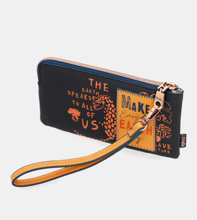 Anekke Navy Blue RFID Wallet Nature Pachamama