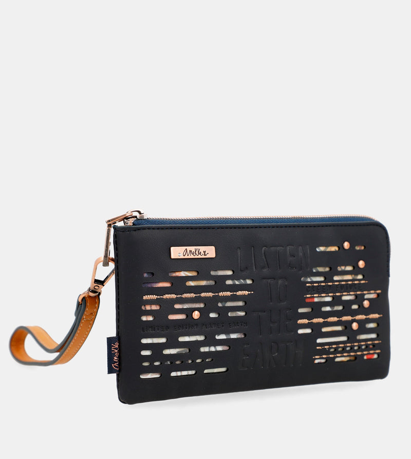 Anekke Navy blue RFID wallet Nature Pachamama