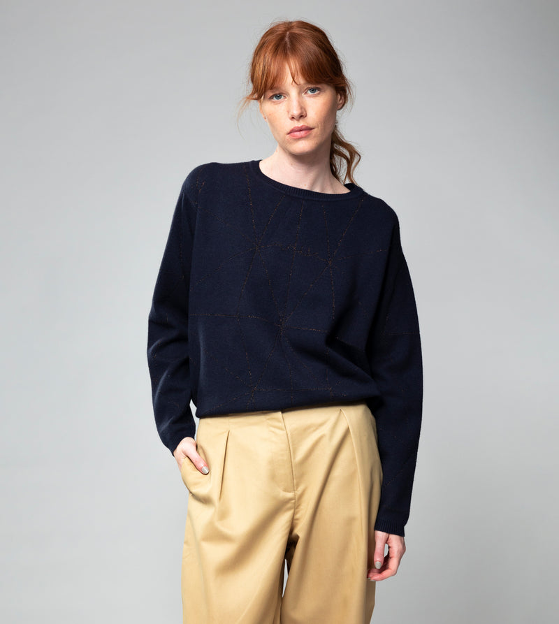 Anekke Navy Blue Shōen Sweater