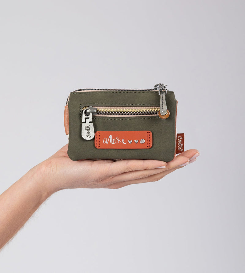 Anekke Peace & Love Camel 3-compartment Coin Purse