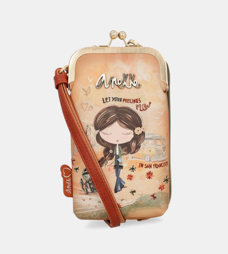 Anekke Peace & Love Camel 3-in-1 RFID Wallet Bag