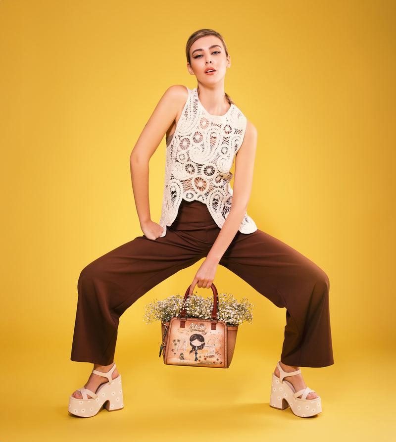 Anekke Peace & Love camel bowling bag