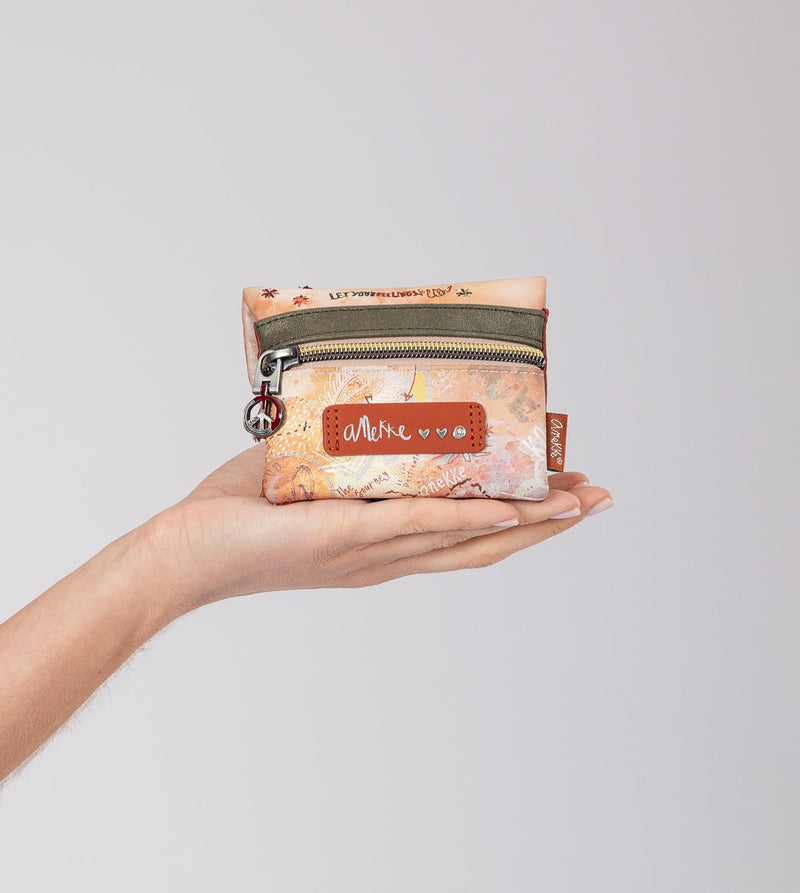 Anekke Peace & Love Camel Coin Purse With Flap