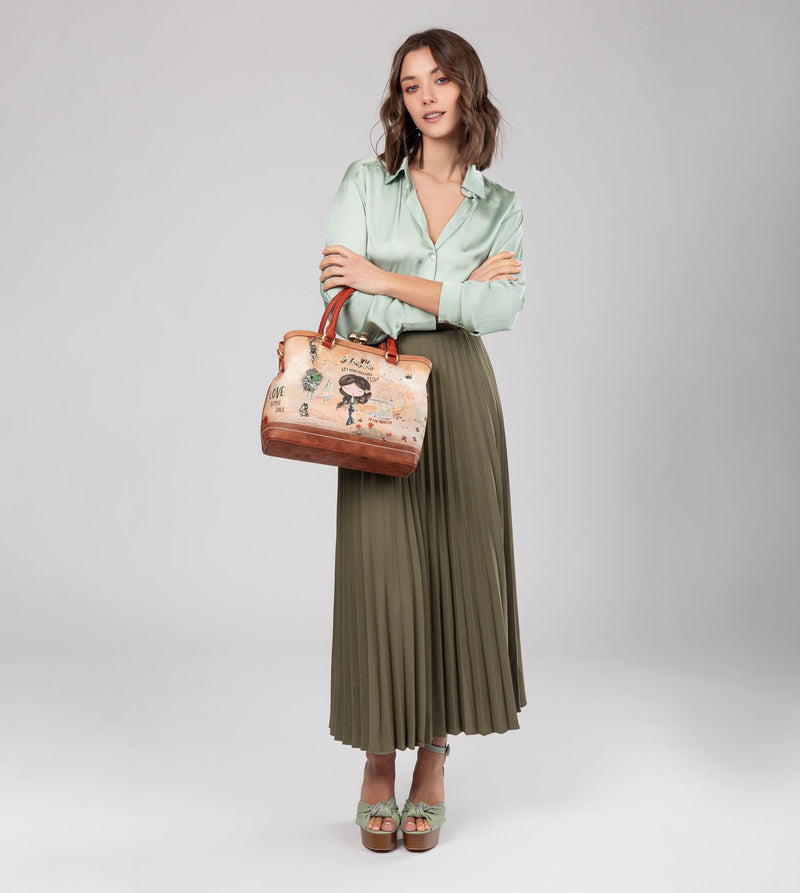 Anekke Peace & Love Camel Kiss Clasp Bag