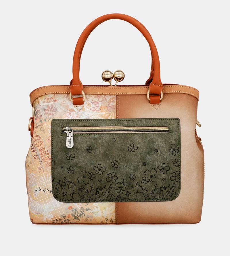 Anekke Peace & Love Camel Kiss Clasp Bag