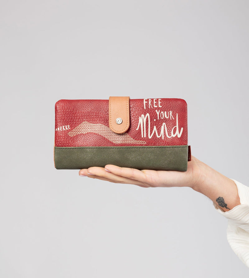 Anekke Peace & Love Camel Large RFID Wallet