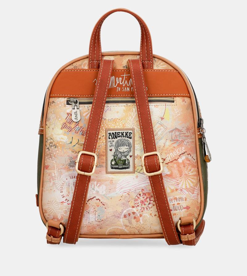 Anekke Peace & Love Camel Medium Backpack