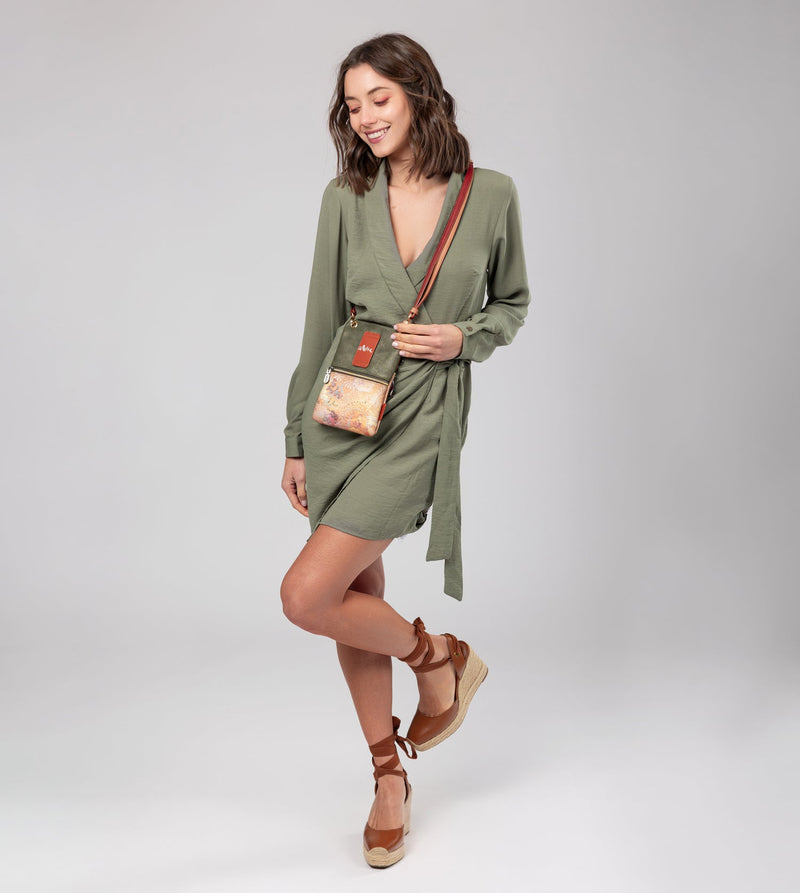 Anekke Peace & Love Camel Mini Crossbody Bag