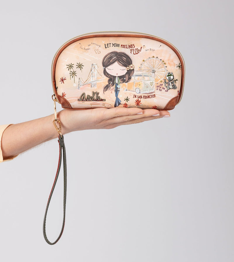 Anekke Peace & Love Camel RFID Holdall Bag