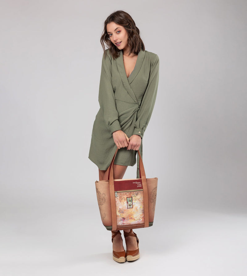 Anekke Peace & Love Camel Shopping Bag