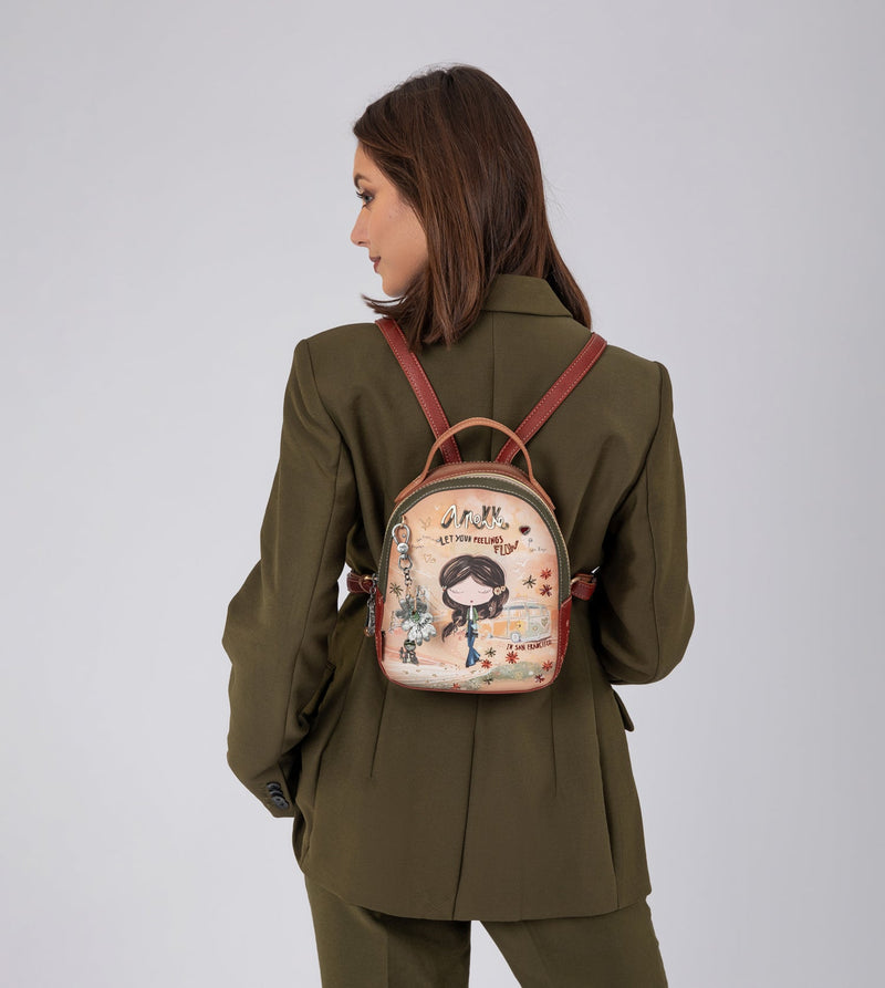 Anekke Peace & Love Camel Small Backpack