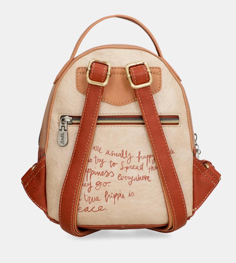 Anekke Peace & Love Camel Small Backpack