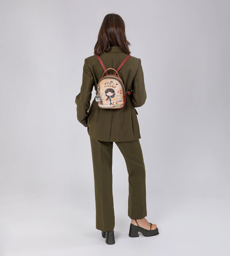 Anekke Peace & Love Camel Small Backpack