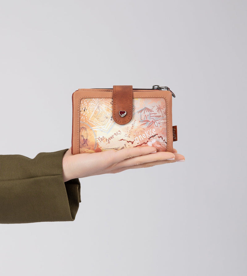 Anekke Peace & Love Camel Small RFID Wallet