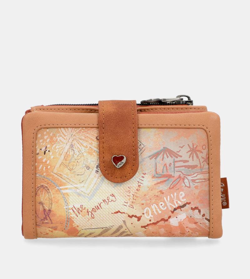 Anekke Peace & Love Camel Small RFID Wallet