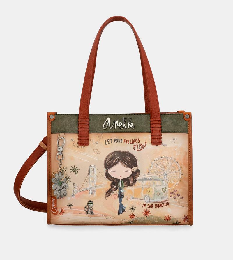 Anekke Peace & Love Camel Tote