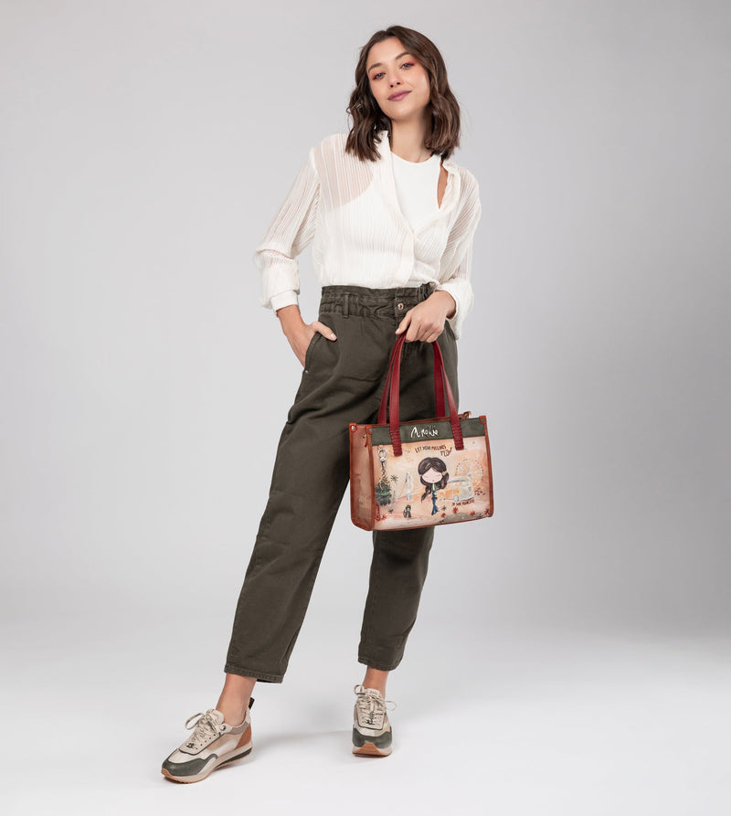 Anekke Peace & Love camel tote