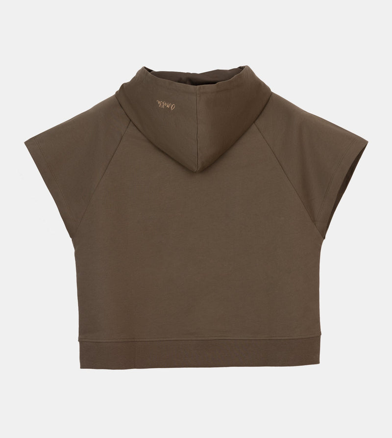 Anekke Peace & Love Green Sleeveless Sweatshirt