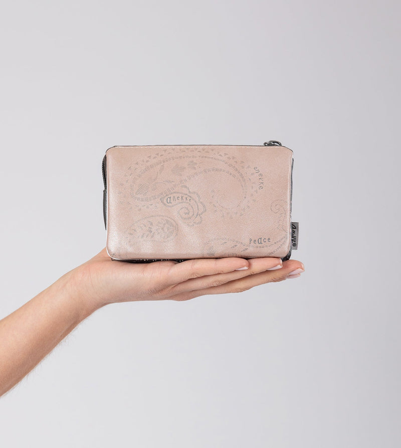Anekke Peace & Love Pink 3-compartment Coin Purse