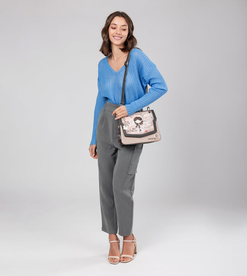 Anekke Peace & Love Pink Flap Bag