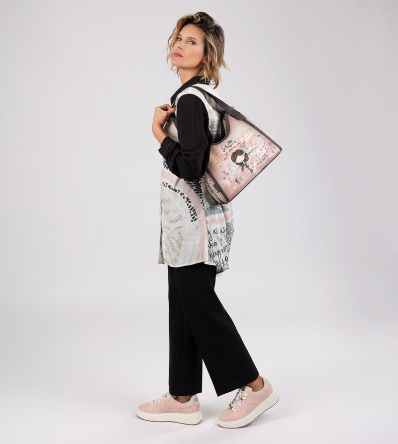 Anekke Peace & Love Pink Shoulder Bag