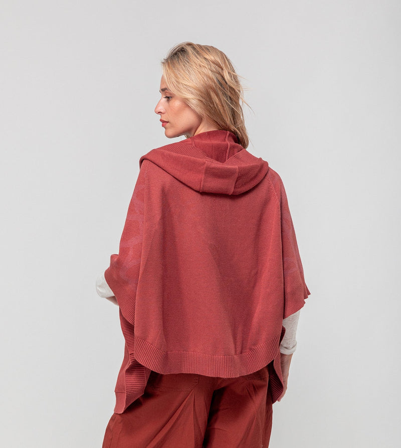 Anekke Red Poncho-style Jacket