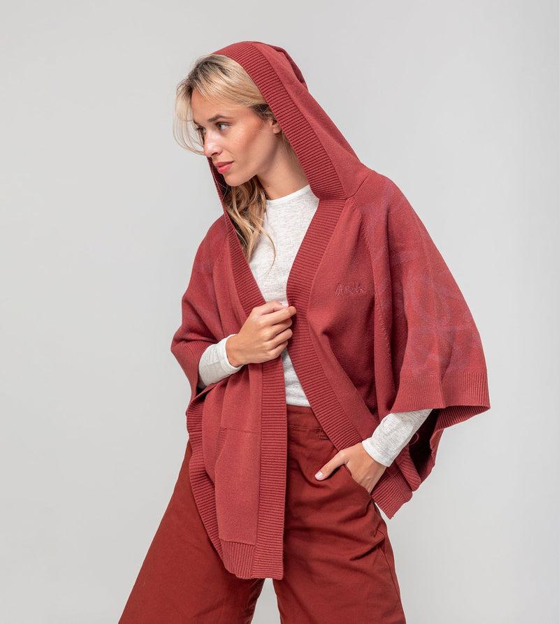 Anekke Red poncho-style jacket