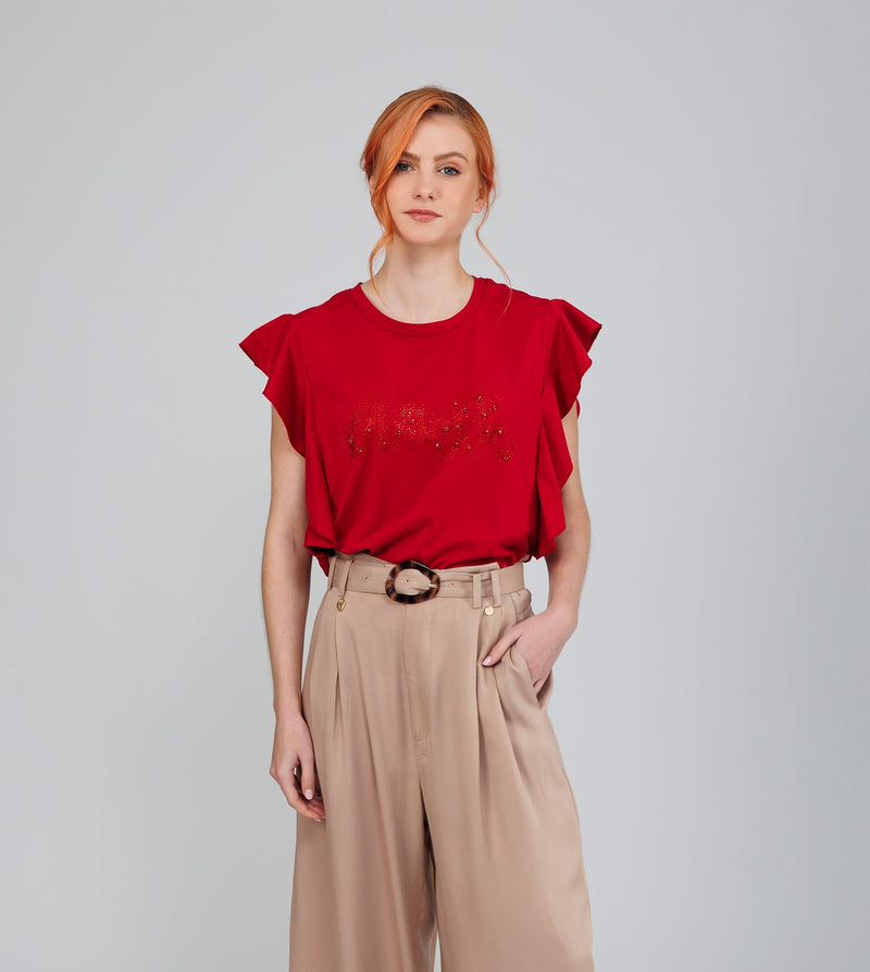 Anekke Red shiny short-sleeve T-shirt Anekke