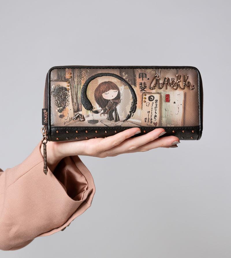 Anekke Shōen Large Black RFID Wallet