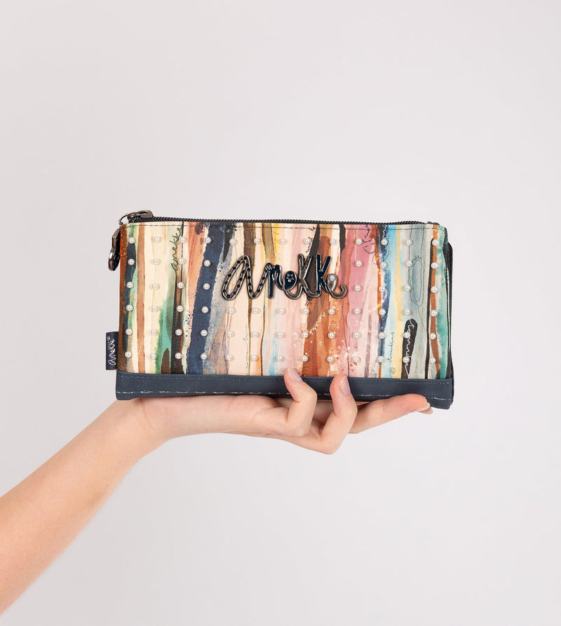 Anekke Studio Navy Blue Flexible Large RFID Wallet