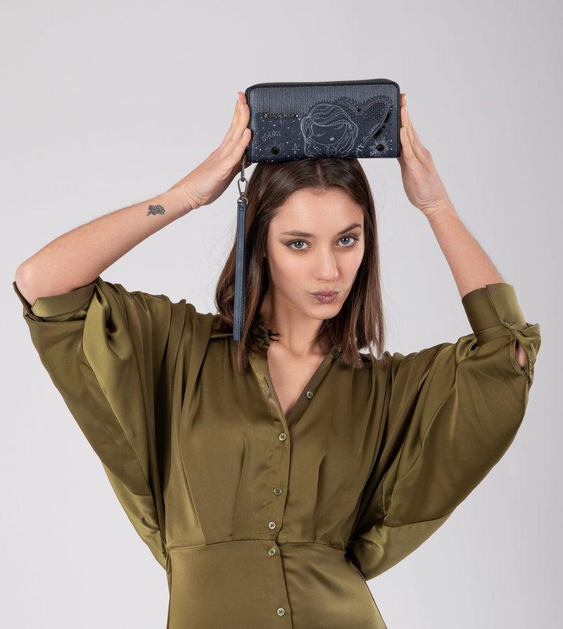 Anekke Studio Navy Blue Large RFID Wallet