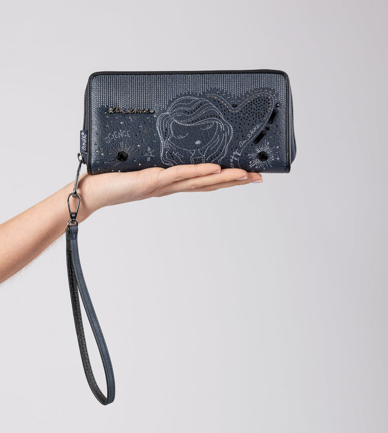 Anekke Studio Navy Blue Large RFID Wallet