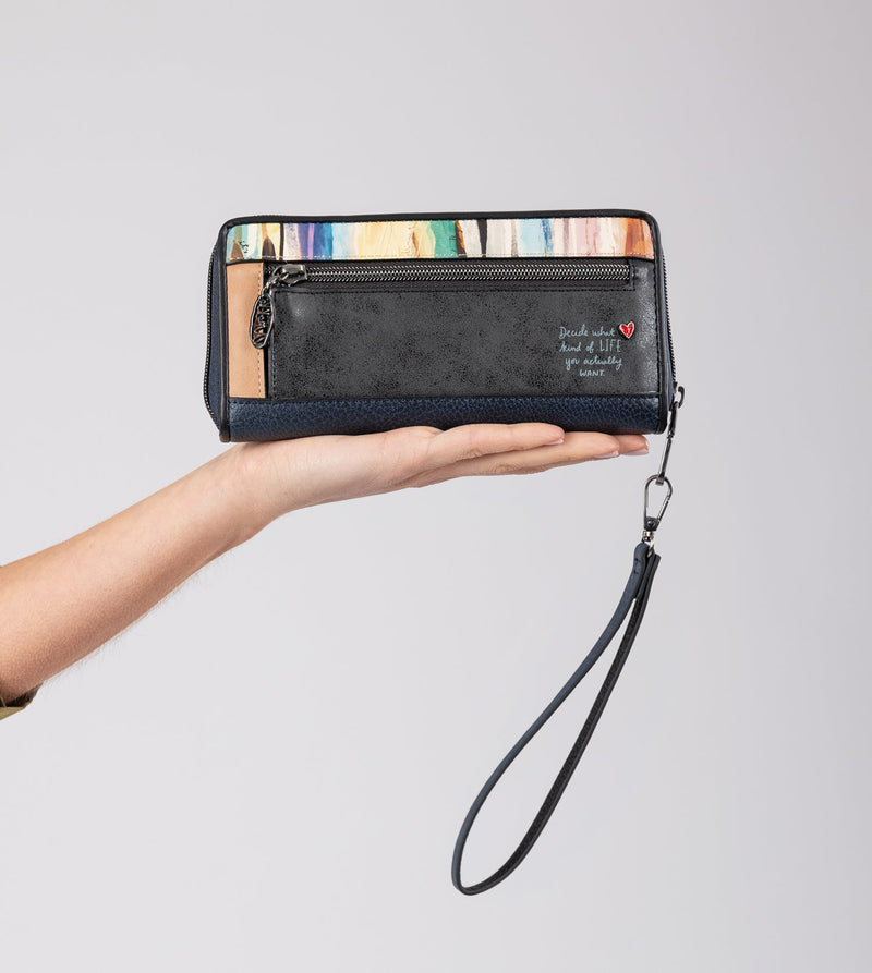 Anekke Studio Navy Blue Large RFID Wallet