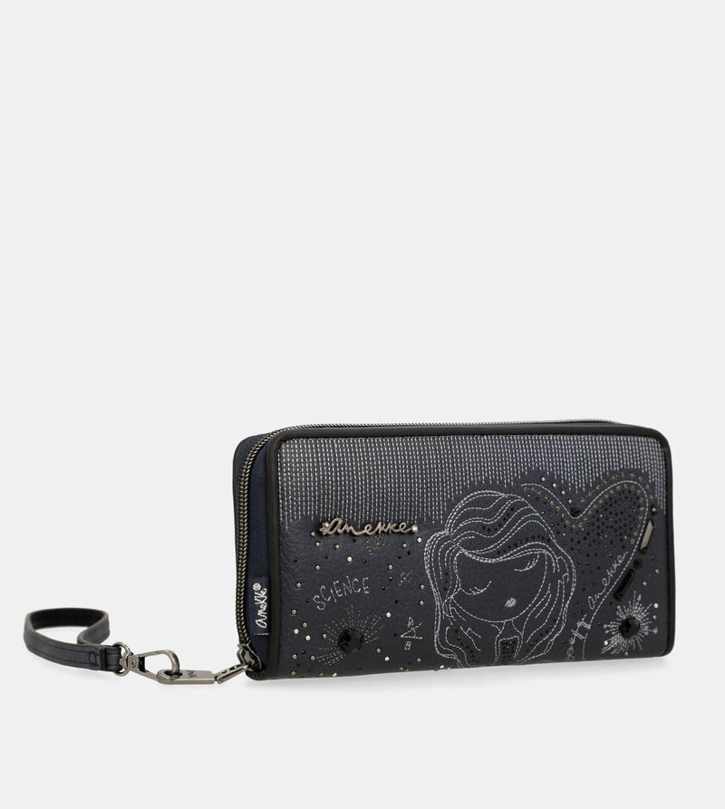 Anekke Studio navy blue large RFID wallet