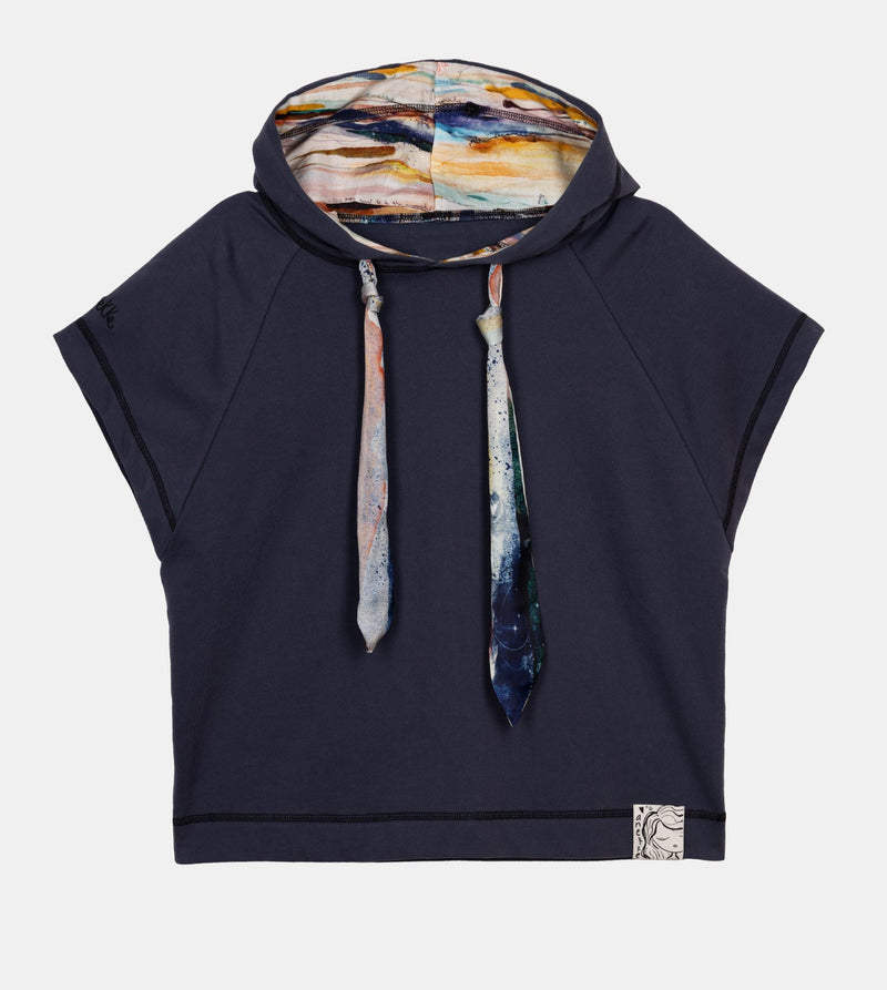 Anekke Studio Navy Blue Sleeveless Sweatshirt