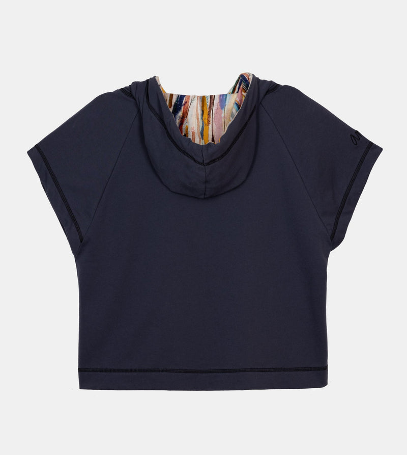 Anekke Studio Navy Blue Sleeveless Sweatshirt