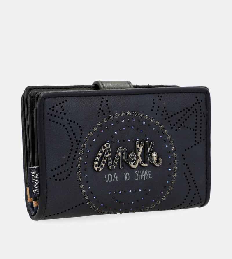 Anekke Studio navy blue small RFID wallet