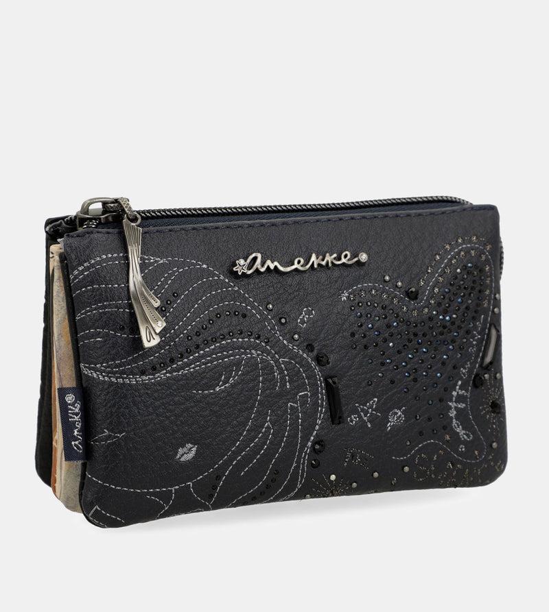 Anekke Studio navy blue triple coin purse