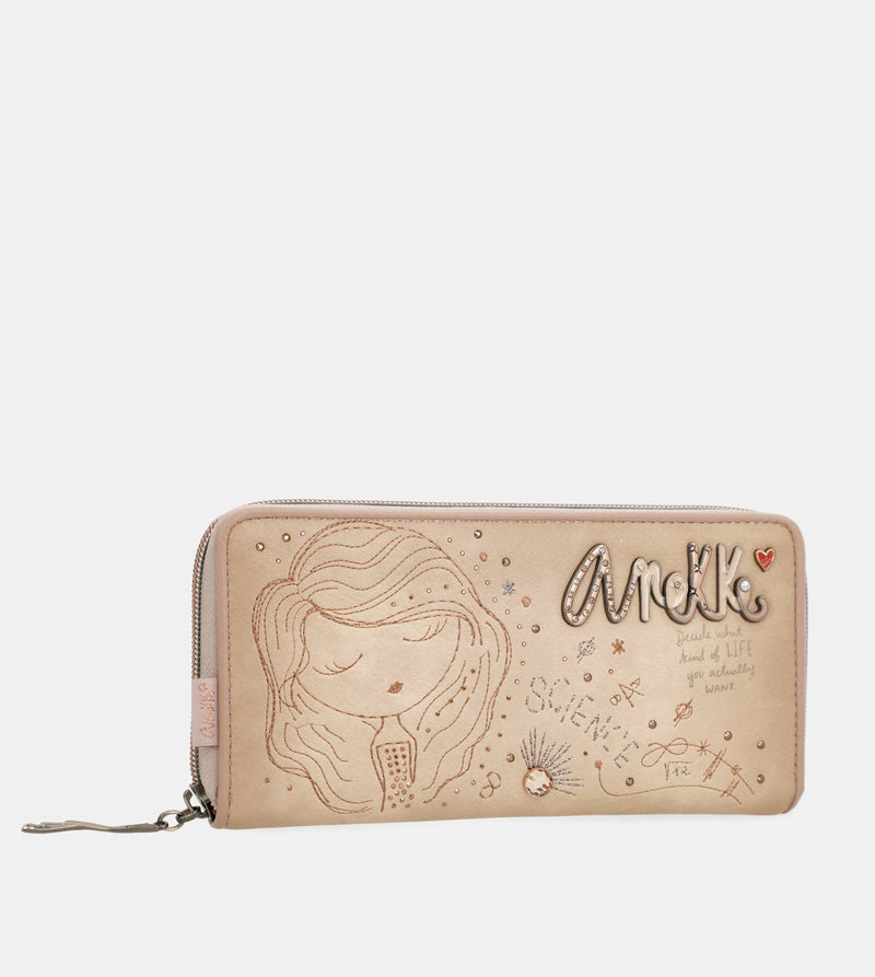 Anekke Studio nude extra-large RFID wallet