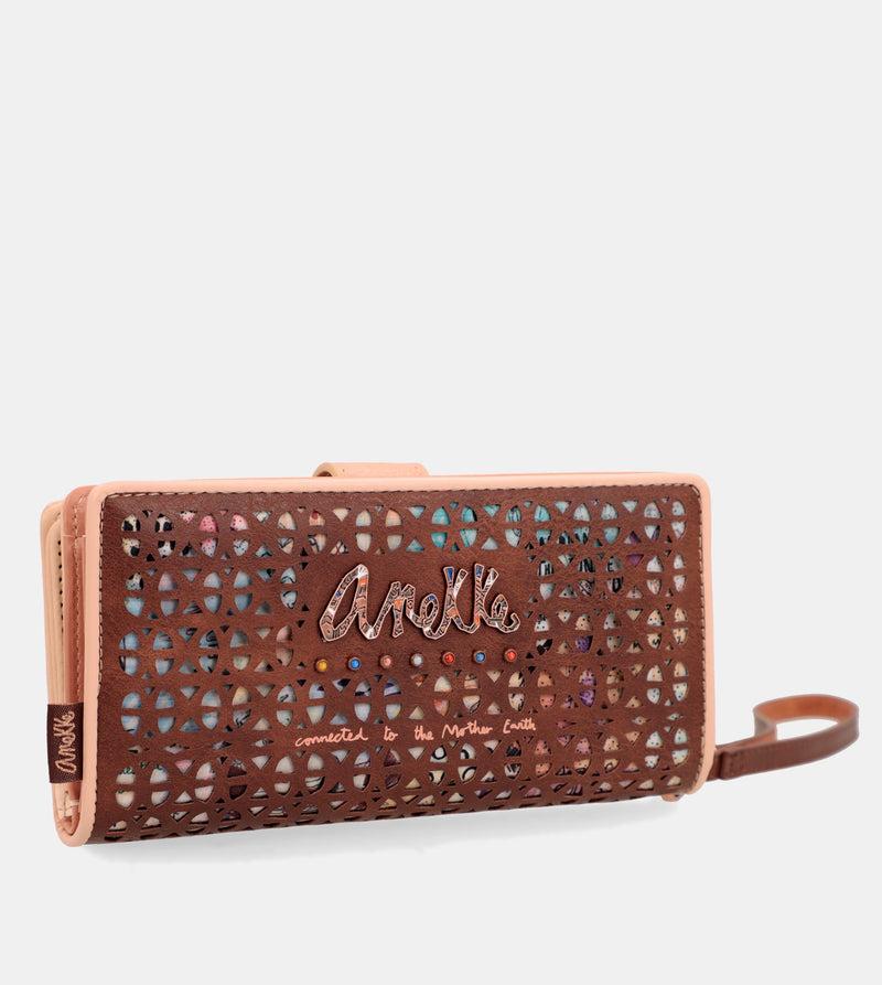 Anekke Tribe large brown RFID wallet