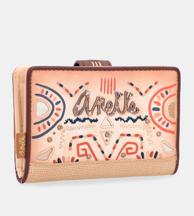 Anekke Tribe medium ethnic print RFID wallet