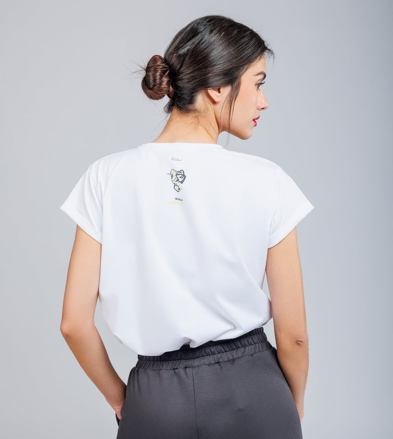 Anekke White And Gold Short-sleeve T-shirt Anekke