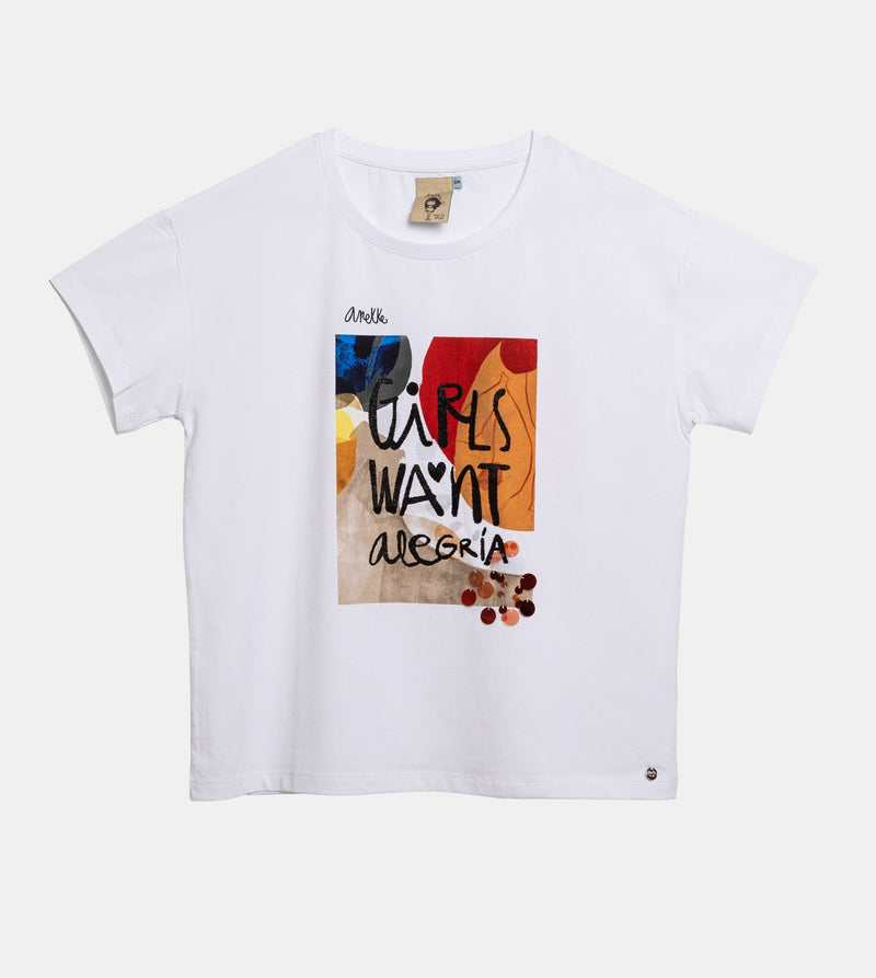 Anekke White Short-sleeve T-shirt Alma